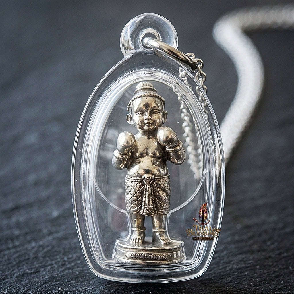 💥 VICTORIOUS WEALTH MAGNET! Kuman Setthi Faet Siam Chok Muai Siamese Twin Boxer Kuman Thong Wealth Effigy for Abundant Wealth, Business Success, and Curio Collectible Heritage