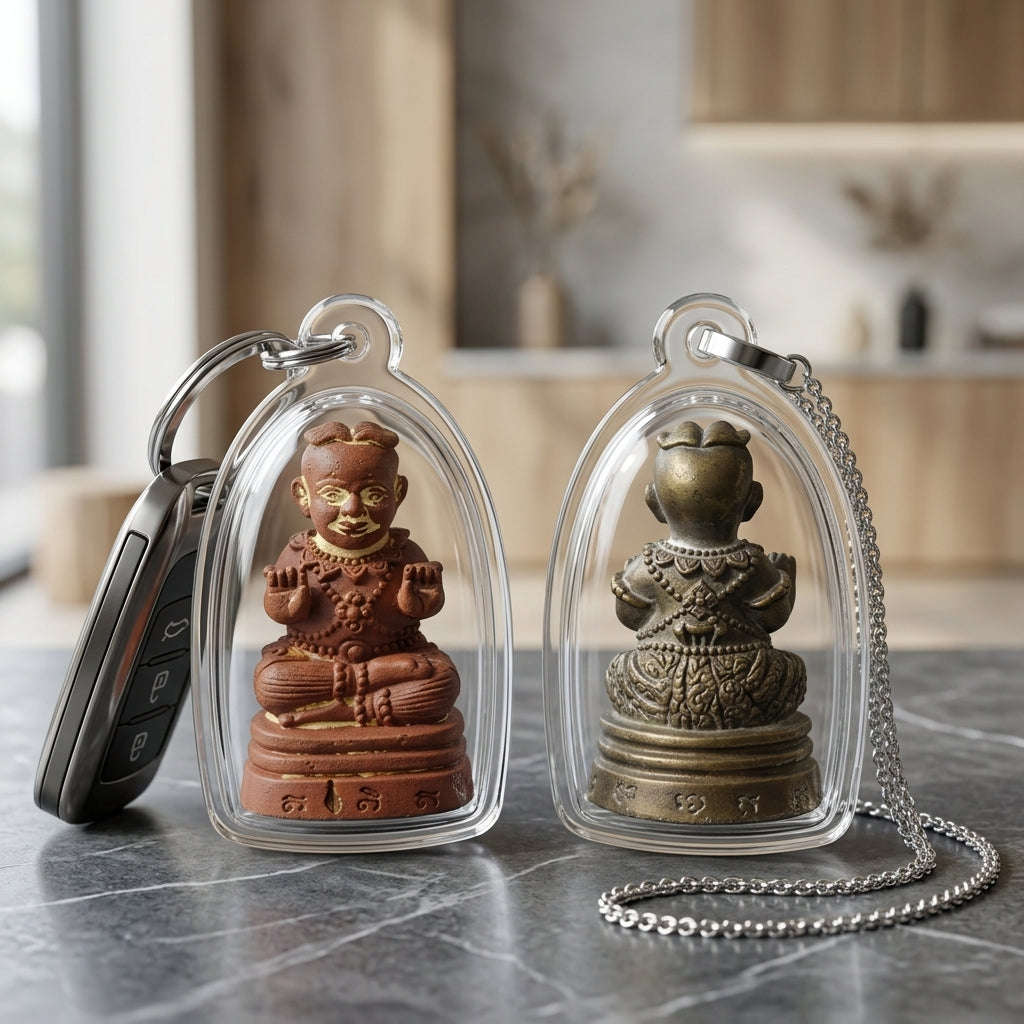 💥 SPECIAL-FILLED WEALTH MAGNET! Kuman Thong Bronze Effigy with Silver Takrut for Abundant Wealth, Business Success,
