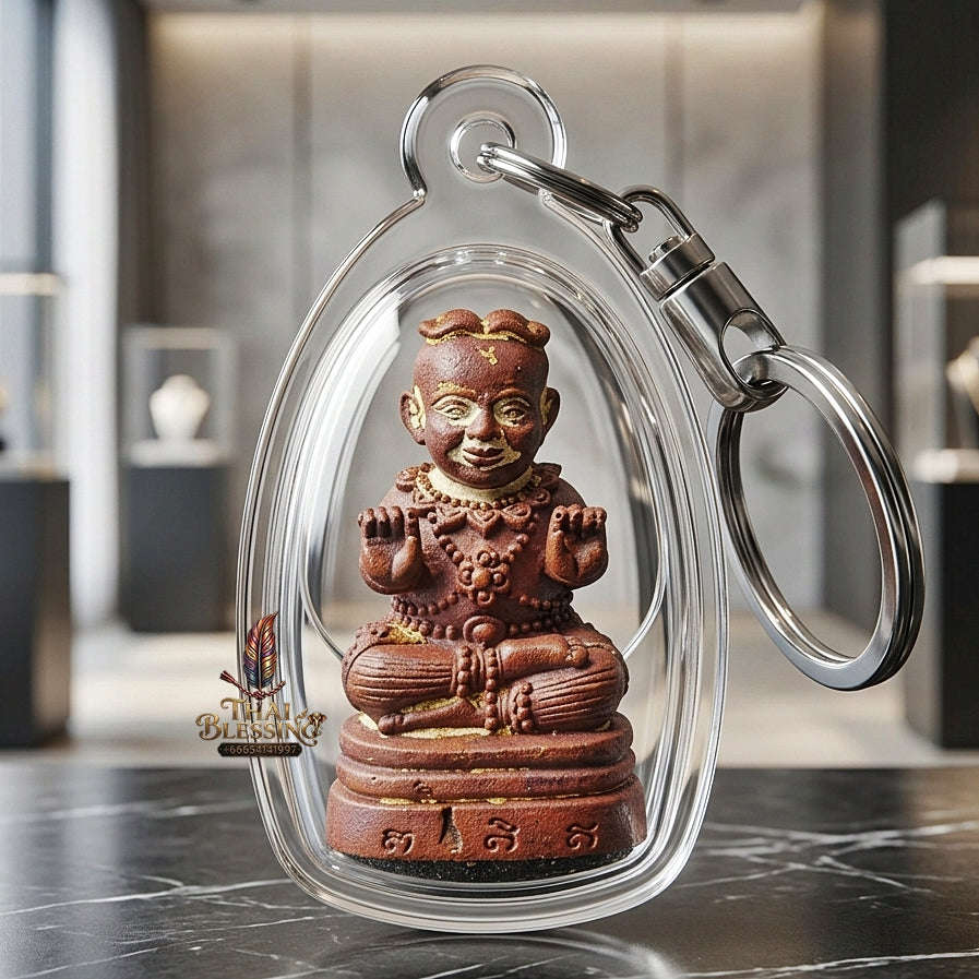 💥 SPECIAL-FILLED WEALTH MAGNET! Kuman Thong Bronze Effigy with Silver Takrut for Abundant Wealth, Business Success,