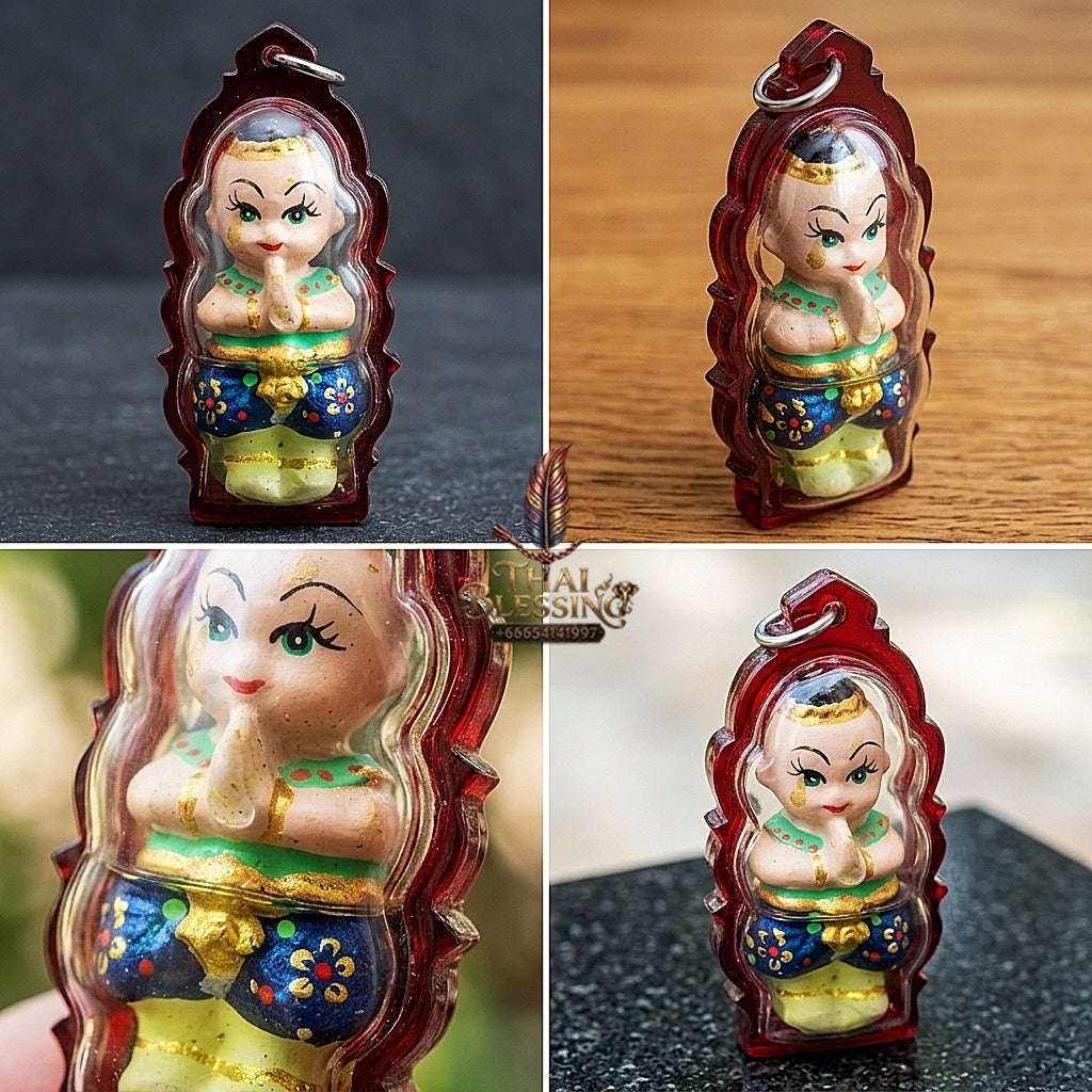 💥 COMMERCE & PROSPERITY MAGNET! Kumari Manee Kaeo Female Child Spirit Effigy for Abundant Wealth, Business Success, and Curio Collectible Heritage