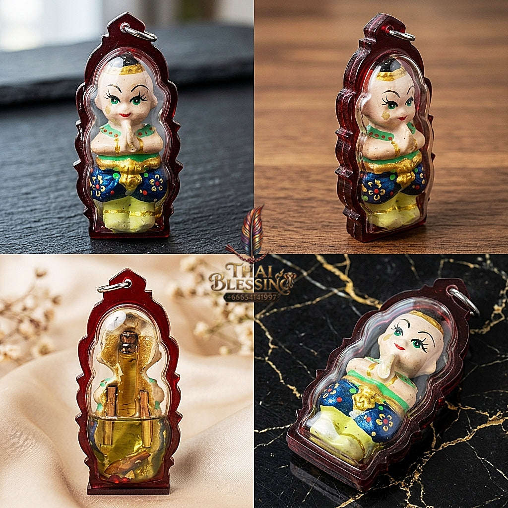 💥 COMMERCE & PROSPERITY MAGNET! Kumari Manee Kaeo Female Child Spirit Effigy for Abundant Wealth, Business Success, and Curio Collectible Heritage