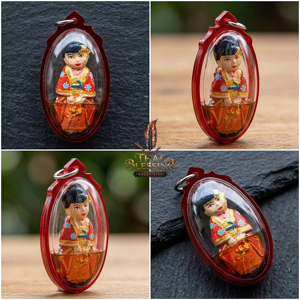 💥 WEALTH-ENDOWED MAGNET! Kumari Mee Sap Occult Powder Female Child Spirit Effigy for Abundant Wealth, Business Success, and Curio Collectible Heritage