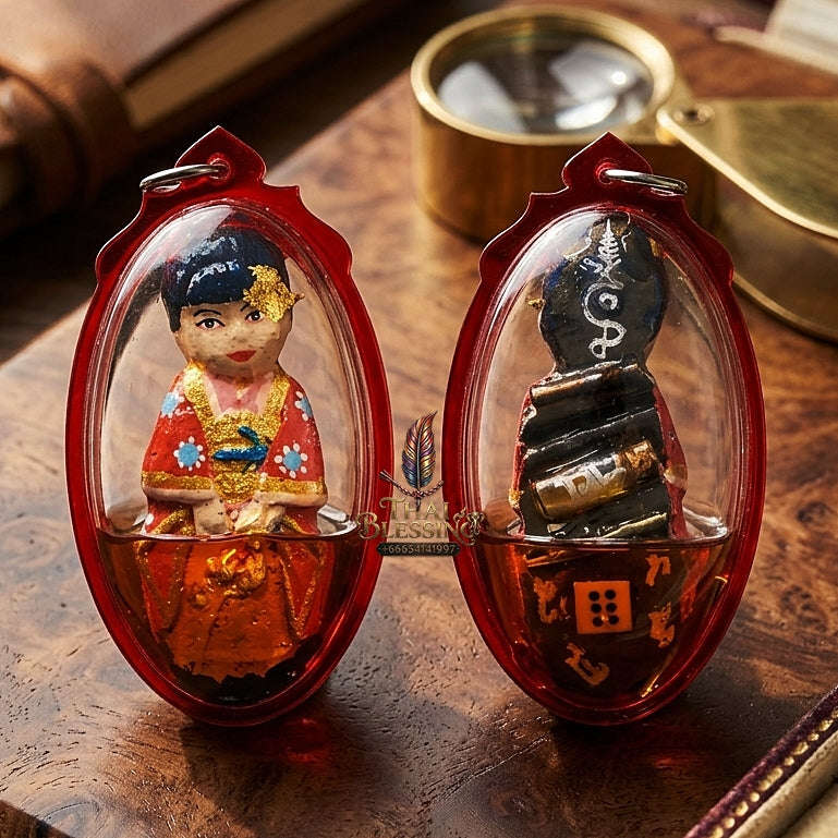💥 WEALTH-ENDOWED MAGNET! Kumari Mee Sap Occult Powder Female Child Spirit Effigy for Abundant Wealth, Business Success, and Curio Collectible Heritage