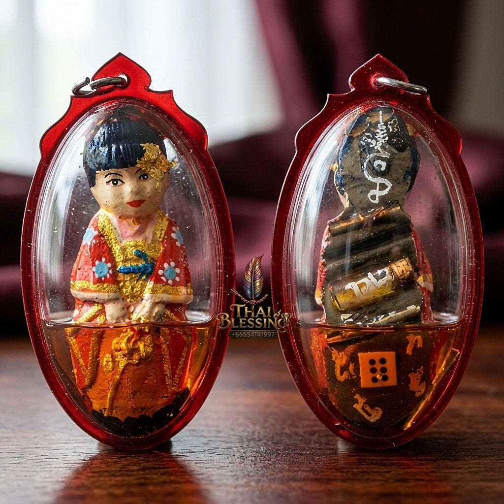 💥 WEALTH-ENDOWED MAGNET! Kumari Mee Sap Occult Powder Female Child Spirit Effigy for Abundant Wealth, Business Success, and Curio Collectible Heritage