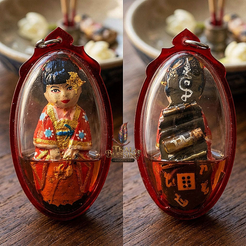 💥 WEALTH-ENDOWED MAGNET! Kumari Mee Sap Occult Powder Female Child Spirit Effigy for Abundant Wealth, Business Success, and Curio Collectible Heritage