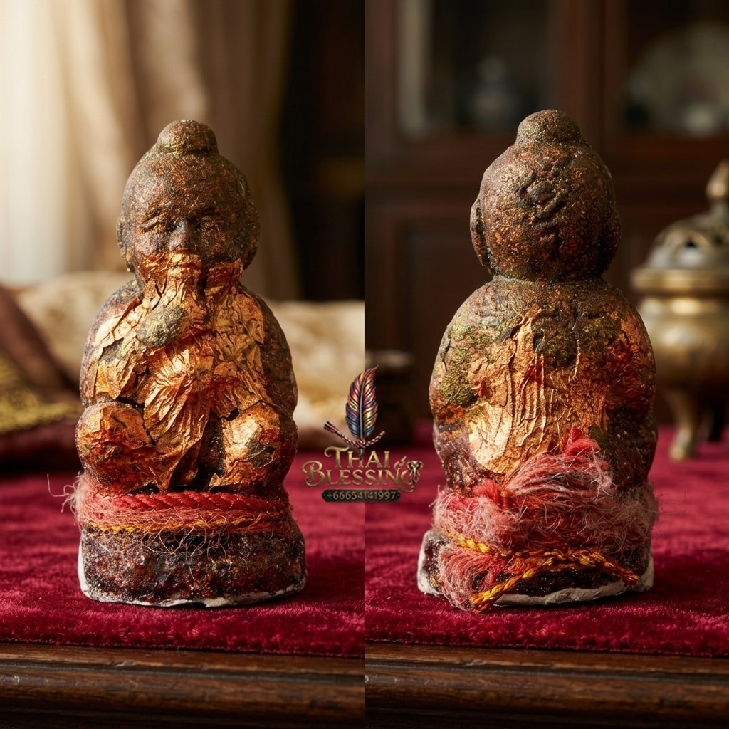 Sacred "Kuman Dut Rok Ngoen Lan" (Millionaire Umbilical-Feeding Kuman Thong) Supreme Wealth Generation, Constant Financial Nourishment, and Elite Business Luck