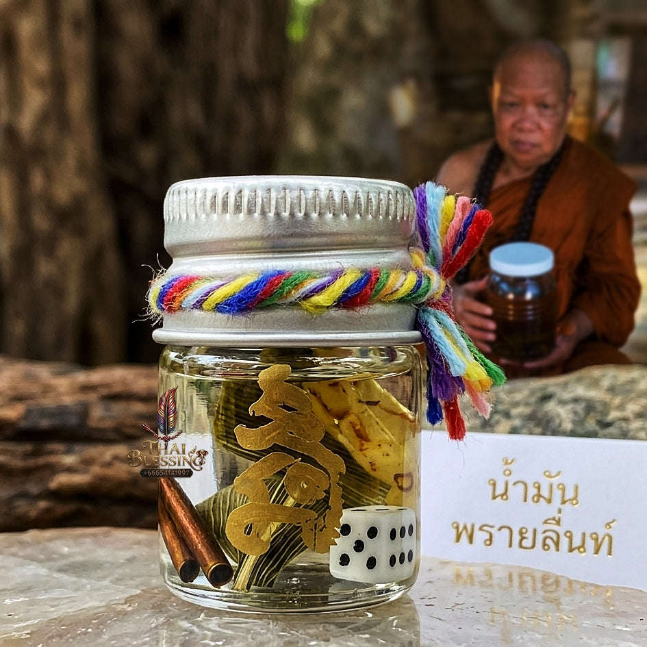 💥 BOTANICAL CHARM & FORTUNE MAGNET!  Nam Man Maha Saneh Rak Khakha Sacred Oil for Intense Personal Appeal, Social Harmony, and Curio Collectible Heritage