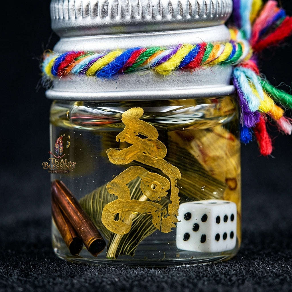 💥 BOTANICAL CHARM & FORTUNE MAGNET!  Nam Man Maha Saneh Rak Khakha Sacred Oil for Intense Personal Appeal, Social Harmony, and Curio Collectible Heritage