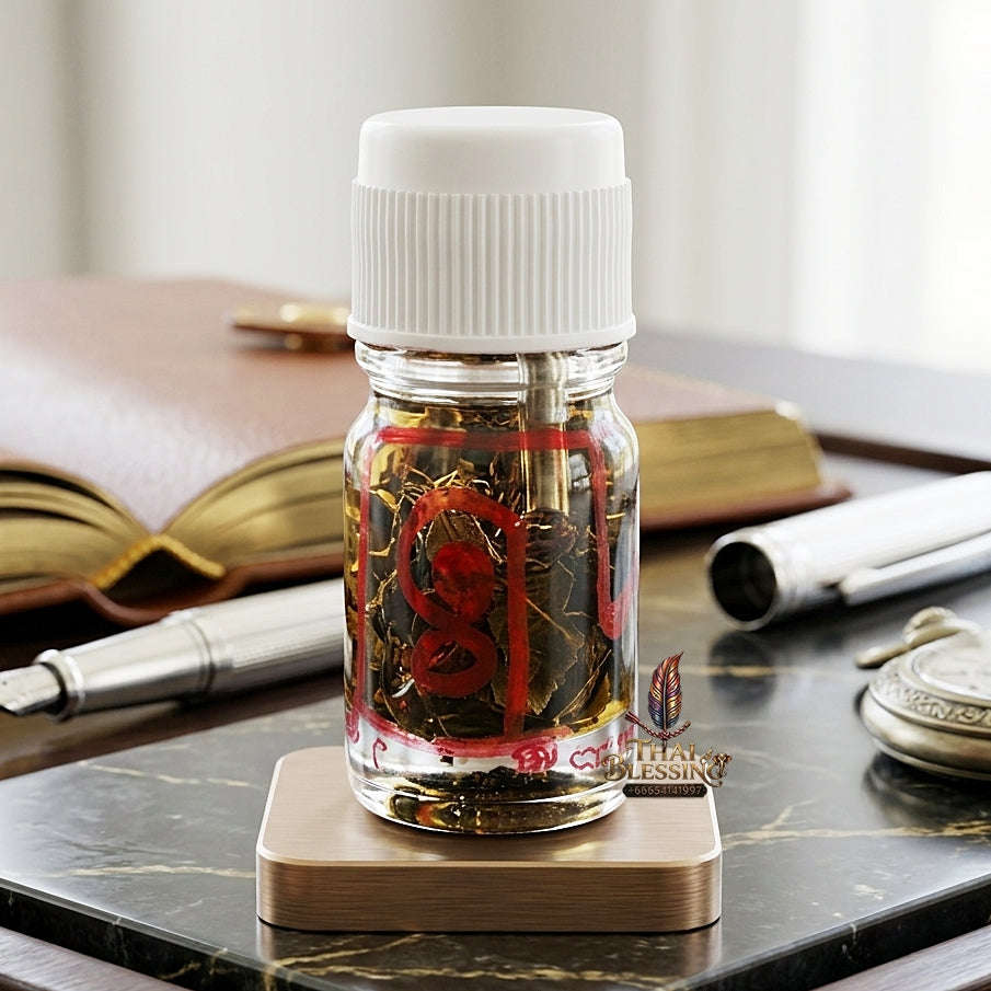 💥 TRADE & COMMERCE WEALTH MAGNET! Ajarn Phrot 2014 Master-Grade Namman Jerm Khong Khaai Dee Sacred Oil for Heavy Customer Traffic, Booming Business Sales, and Curio Collectible Heritage