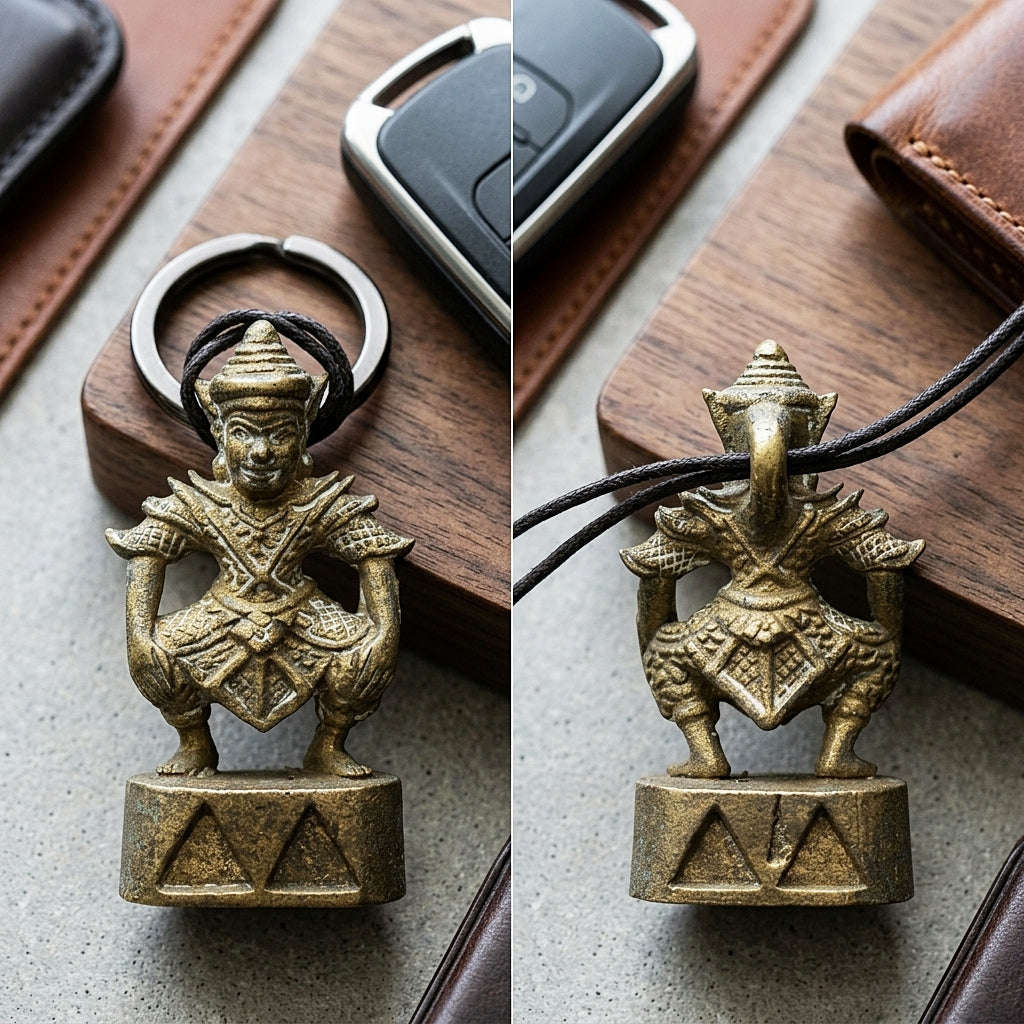 💥 KHMER HERITAGE CHARM & PROTECTION MAGNET! Ajarn Ong-art Si Ngam 2023 Master-Grade Phra Sila Laeng Aeng Thong Chanuan Talisman for Supreme Metta, Spiritual Defense, and Curio Collectible Heritage