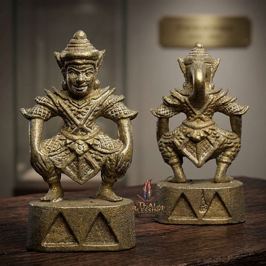💥 KHMER HERITAGE CHARM & PROTECTION MAGNET! Ajarn Ong-art Si Ngam 2023 Master-Grade Phra Sila Laeng Aeng Thong Chanuan Talisman for Supreme Metta, Spiritual Defense, and Curio Collectible Heritage