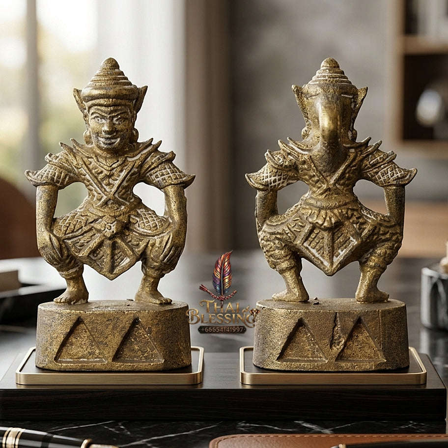 💥 KHMER HERITAGE CHARM & PROTECTION MAGNET! Ajarn Ong-art Si Ngam 2023 Master-Grade Phra Sila Laeng Aeng Thong Chanuan Talisman for Supreme Metta, Spiritual Defense, and Curio Collectible Heritage