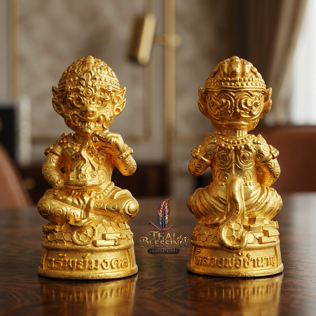 Sacred Si Hu Ha Ta Bronze Amulet "Sap Mongkhon Edition" by Phra Kru Palat Thanapat Wat Tham Chai Mongkhon 2025 for Ultimate Wealth Magnetism and Miraculous Windfalls