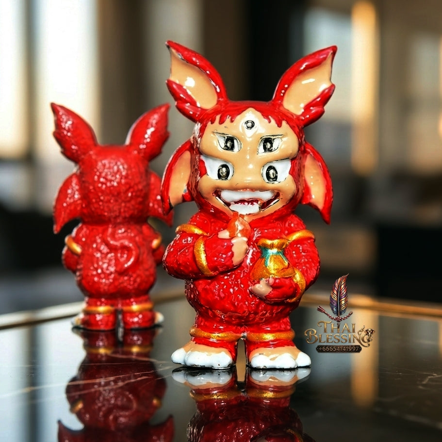 Sacred Si Hu Ha Ta Enamelled Bronze Amulet "Ruay Tan Thi Edition" by Kruba Chaiya Patphapee, Satharn Tham Doi Duang Kaew Sappanyoo 2025 for Instant Wealth and Miraculous Windfalls