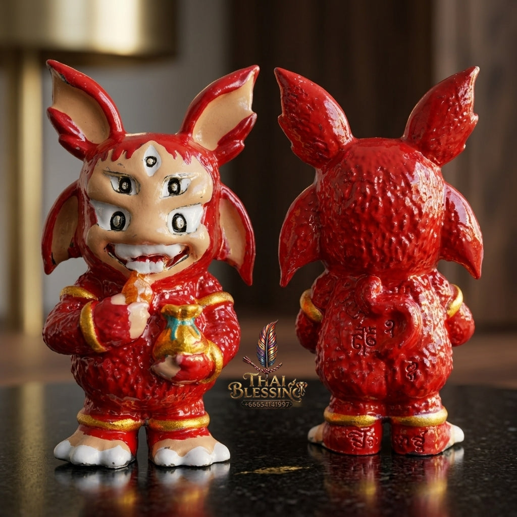 Sacred Si Hu Ha Ta Enamelled Bronze Amulet "Ruay Tan Thi Edition" by Kruba Chaiya Patphapee, Satharn Tham Doi Duang Kaew Sappanyoo 2025 for Instant Wealth and Miraculous Windfalls