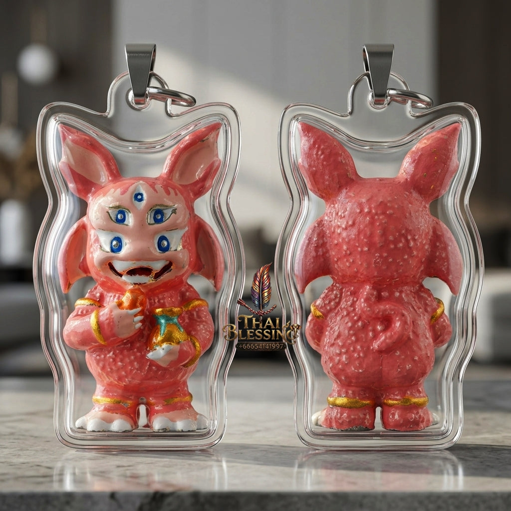 Sacred Si Hu Ha Ta Enamelled Bronze Amulet "Ruay Tan Thi Edition" by Kruba Chaiya Patphapee, Satharn Tham Doi Duang Kaew Sappanyoo 2025 for Instant Wealth and Miraculous Windfalls