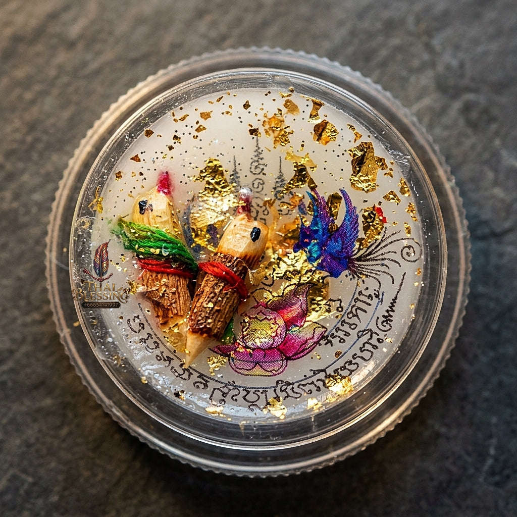 💥 CELESTIAL BIRD WEALTH & CHARM MAGNET! See Phueng Phaya Karawek Tong Mon Sacred Wax for Speech Persuasion, Trade Success, and Curio Collectible Heritage
