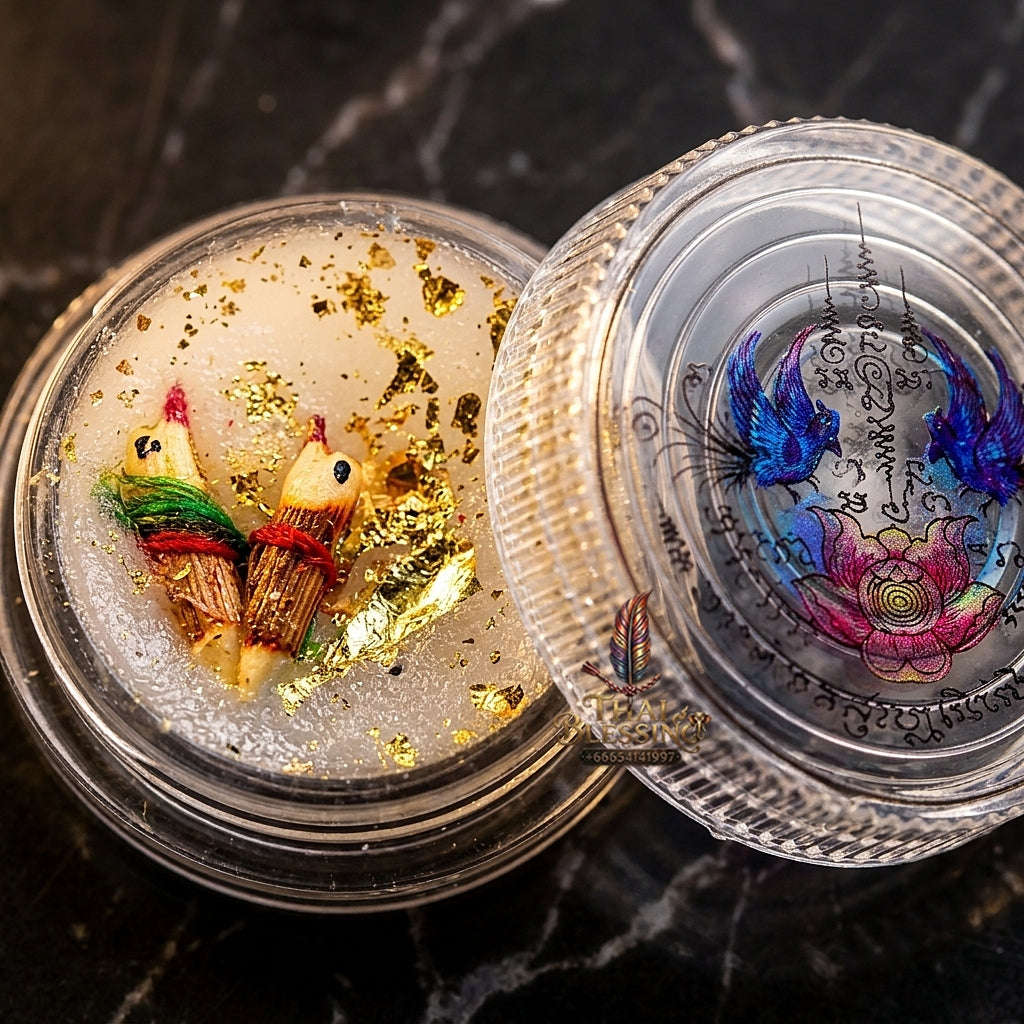 💥 CELESTIAL BIRD WEALTH & CHARM MAGNET! See Phueng Phaya Karawek Tong Mon Sacred Wax for Speech Persuasion, Trade Success, and Curio Collectible Heritage