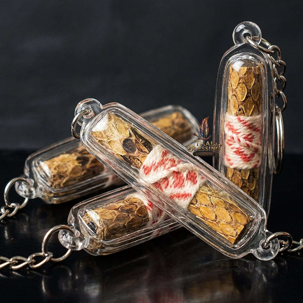 💥 PYTHON KING WEALTH & CHARM MAGNET! Takrut Maha Mon Phaya Ngu Lueam Luang Python Skin Talisman for Extreme Primal Seduction, Effortless Wealth, and Curio Collectible Heritage