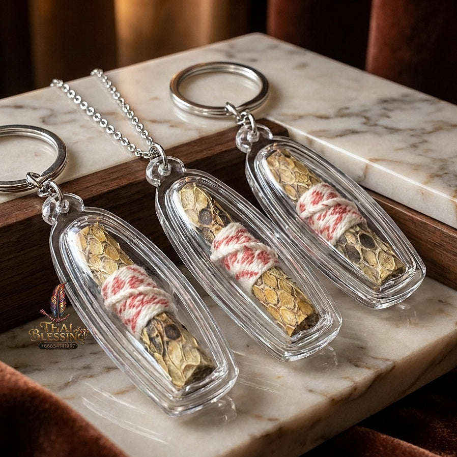 💥 PYTHON KING WEALTH & CHARM MAGNET! Takrut Maha Mon Phaya Ngu Lueam Luang Python Skin Talisman for Extreme Primal Seduction, Effortless Wealth, and Curio Collectible Heritage