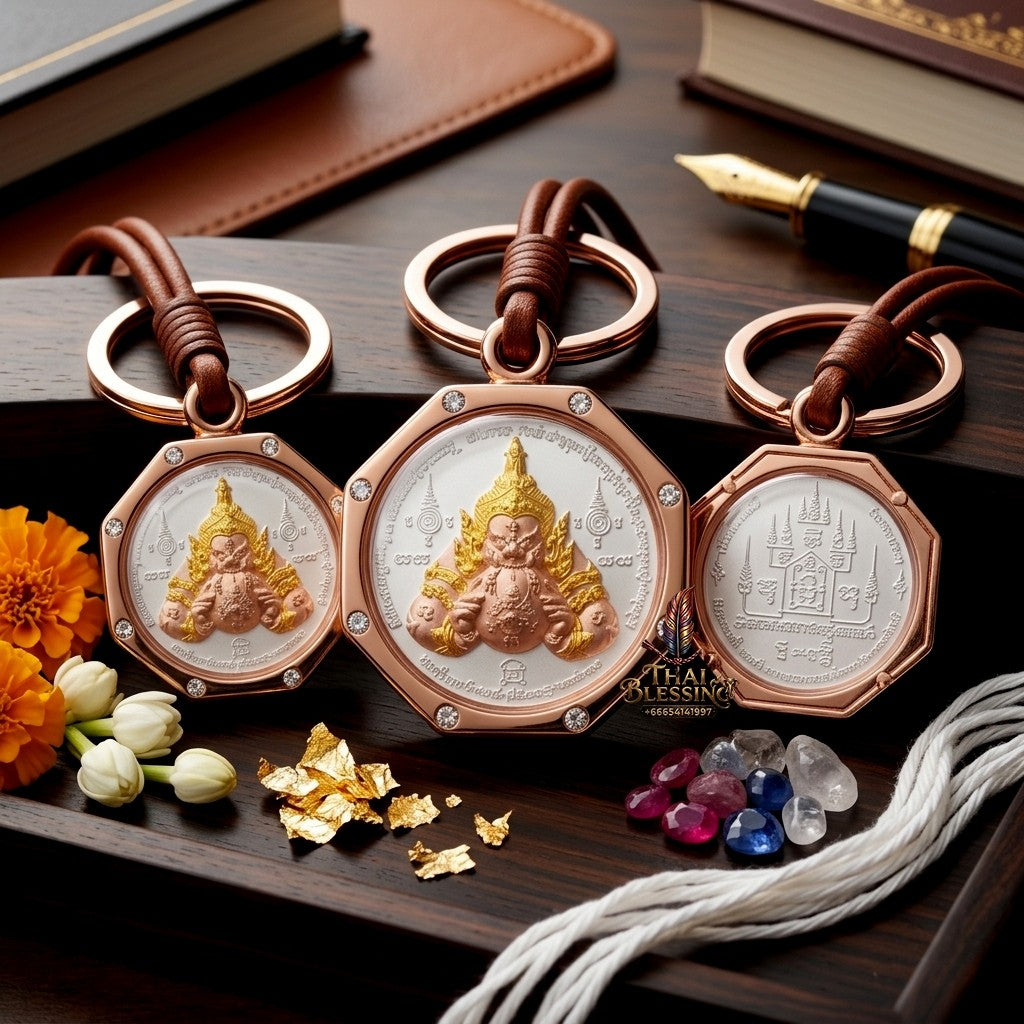 ✨ เหรียญ "พระราหูทรงฤทธิ์" หลังยันต์มหาเวทย์ เนื้อสัมฤทธิ์ชุบ 3K กรอบพิงค์โกลด์ พระอาจารย์เล็ก วัดถ้ำเขาน้อย (ปี 2559): สุดยอดวัตถุมงคลหนุนดวงการเงิน พลิกชะตาชีวิต และเรียกโชคลาภระดับเศรษฐี!