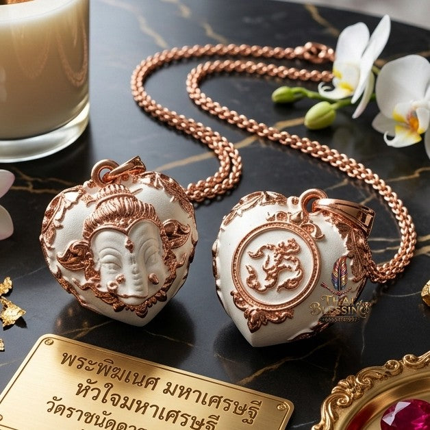 ✨ "จี้พระคเณศน้อย" (หัวใจโภคทรัพย์) เนื้อบรอนซ์ชุบ 2K (ปี 2567) โดย พระอาจารย์อำนาจ สำนักปฏิบัติธรรมมหาวีโร: สุดยอดพุทธศิลป์จิ๋วแต่แจ๋ว มหาเทพแห่งความสำเร็จและโภคทรัพย์ที่สายมูห้ามพลาด!