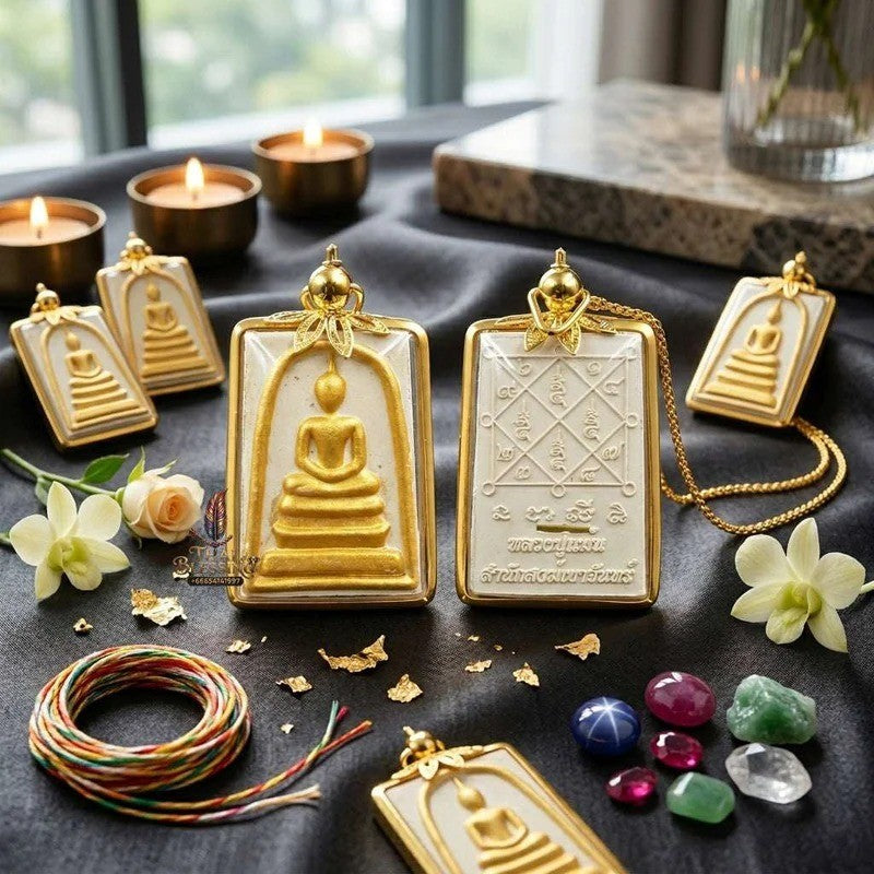 ✨ "พระสมเด็จหนุนดวง" รุ่นลาภผลพูนทวี หลวงปู่แม้น สำนักสงฆ์เขาจันทร์ จ.ฉะเชิงเทรา (ปี 2566): สุดยอดพระเนื้อผงพุทธคุณสีขาวปัดทอง ยันต์ครูใหญ่ตรีนิสิเห พลิกฟื้นชะตารุ่งเรืองและเรียกมหาโชคลาภ เลี่ยมกรอบไมครอนหรูหราพร้อมบูชาทันที!