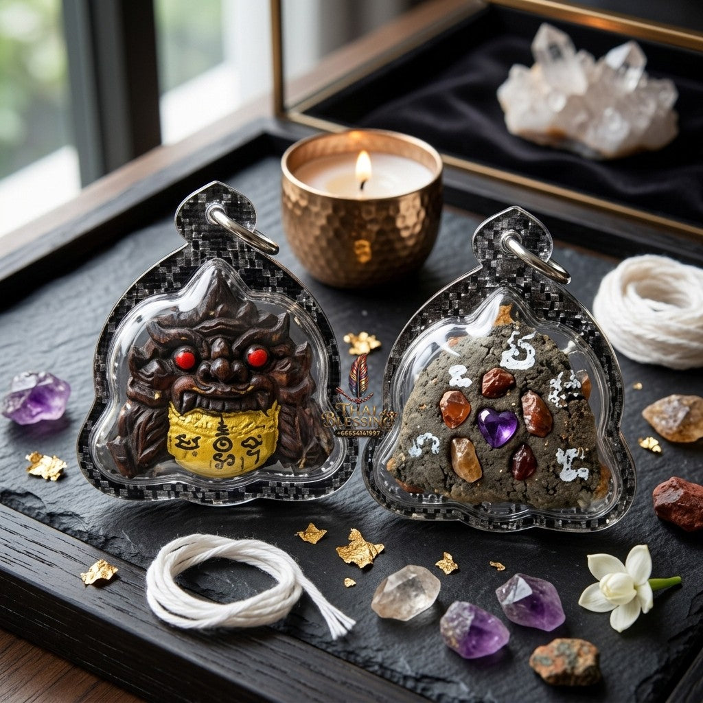 ✨ "พญาราหูชูชะตา" กะลาแกะตาพูน รุ่นปี 2554 โดย ปู่เข็มทอง ฆราวาสในดงแห่งเพชรบูรณ์: สุดยอดเครื่องรางพลิกฟื้นดวงชะตา แก้ปีชง หนุนชีวิตให้รุ่งเรืองและเรียกทรัพย์!