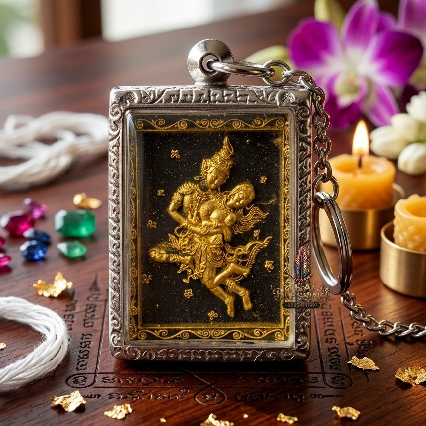 ✨ "เพชรพญาธร" เนื้อผงเสน่ห์ (รูปแบบอุ้มนาง) หลวงตารวม วัดโคกสำราญ (ปี 2565): สุดยอดเทพเจ้าแห่งป่าหิมพานต์ผู้เป็นอมตะ มีเสน่ห์แรงที่สุดในยุค!