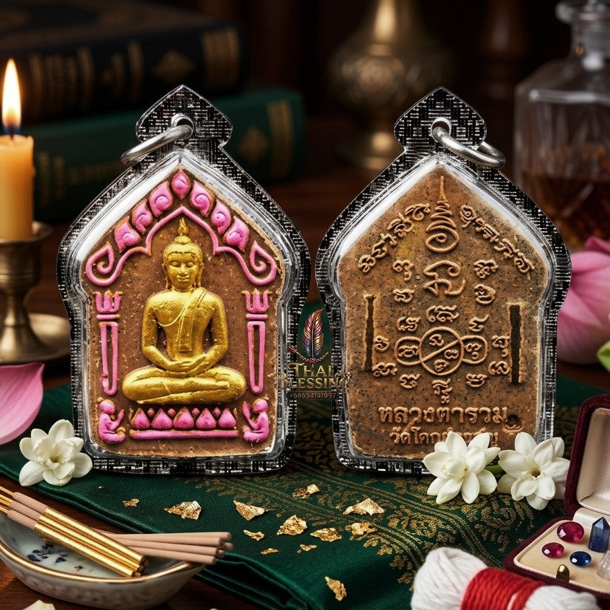 ✨ "พระขุนแผน หน้าทอง" เนื้อผงไม้ตะเคียนเสน่ห์ (ซุ้มชมพู) ปี 2557 โดย หลวงตารวม วัดโคกสำราญ: สุดยอดเครื่องรางระดับตำนานสายเมตตา มหาเสน่ห์ และเรียกทรัพย์ จากผงไม้ตะเคียนอายุกว่าร้อยปี!