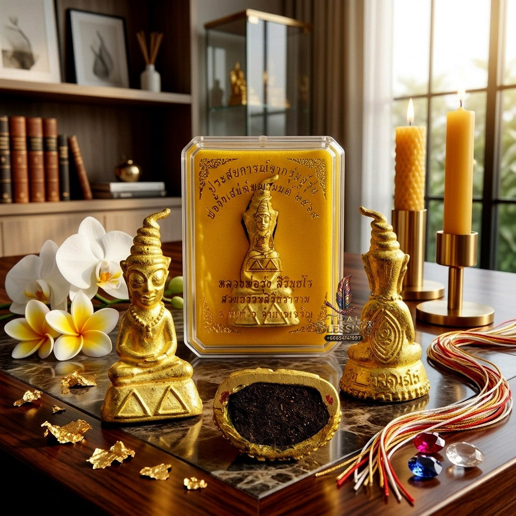 ✨ "พ่องั่งเสน่ห์พญามนต์" เนื้อทองเหลือง (ปี 2568) โดย หลวงพ่อรุ่ง สวนธรรมสิรินธาราม: สุดยอดเครื่องรางมหาเสน่ห์และเรียกทรัพย์ อุดมวลสารว่านยาขลัง เลี่ยมกรอบอะคริลิคกันน้ำพร้อมบูชา!