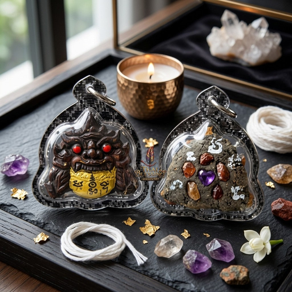 ✨ "พญาราหูชูชะตา" กะลาแกะตาพูน รุ่นปี 2554 โดย ปู่เข็มทอง ฆราวาสในดงแห่งเพชรบูรณ์: สุดยอดเครื่องรางพลิกฟื้นดวงชะตา แก้ปีชง หนุนชีวิตให้รุ่งเรืองและเรียกทรัพย์!