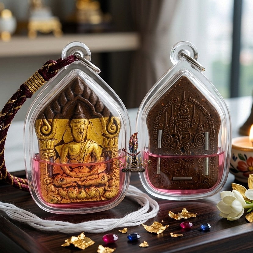 ✨ "พระขุนแผน" เนื้อผงว่าน เลี่ยมน้ำมันเสน่ห์ หลวงพ่อสังข์ทอง วัดศรีสง่า (ปี 2559): สุดยอดเครื่องรางมหาเสน่ห์สายเมตตา เพื่อความโดดเด่นในด้านความรัก การเจรจา และโชคลาภทางการค้า!