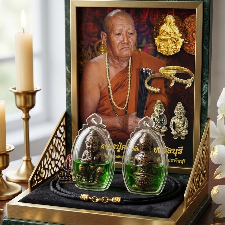 ✨ กุมารดูดรก "อุดมโชคอุดมทรัพย์" เนื้อสัมฤทธิ์ เลี่ยมน้ำมัน หลวงปู่คำสังข์ สำนักสงฆ์หนองหอยเก่า (ปี 2559): สุดยอดเครื่องรางสายกุมารทอง วิชาดูดรก สัญลักษณ์แห่งความอุดมสมบูรณ์และทรัพย์สินที่ไม่มีวันหมดสิ้น!