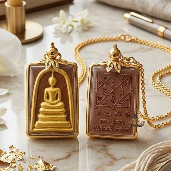 ✨ "พระสมเด็จหนุนดวง" เนื้อผงพุทธคุณสีน้ำตาลปัดทอง รุ่นลาภผลพูนทวี (ปี 2566) หลวงปู่แม้น สำนักสงฆ์เขาจันทร์: สุดยอดพระเครื่องพลิกฟื้นชะตา หนุนดวงไม่ให้ตกต่ำ พร้อมมหาโชคลาภค้าขายดี เลี่ยมกรอบไมครอนหรูหราพร้อมบูชา!