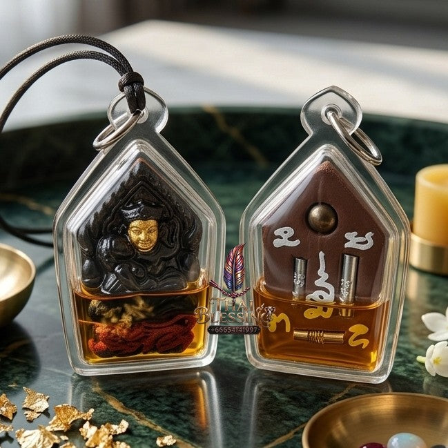 ✨ "เพชรพญาธรอุ้มนาง" เลี่ยมน้ำมันสาวหลง (ปี 2569) โดย ฤาษีสมเดช (ครูบาเดช) ป่าช้าบ้านรัตนโกสินทร์: สุดยอดเครื่องรางสายปรมาจารย์ มหาเสน่ห์รุนแรง คนรักคนหลง และเรียกทรัพย์ทำมาค้าขายคล่อง!