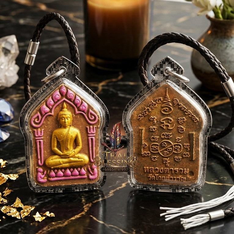 ✨ "พระขุนแผน หน้าทอง" เนื้อผงไม้ตะเคียนเสน่ห์ (ซุ้มชมพู) ปี 2557 โดย หลวงตารวม วัดโคกสำราญ: สุดยอดเครื่องรางระดับตำนานสายเมตตา มหาเสน่ห์ และเรียกทรัพย์ จากผงไม้ตะเคียนอายุกว่าร้อยปี!