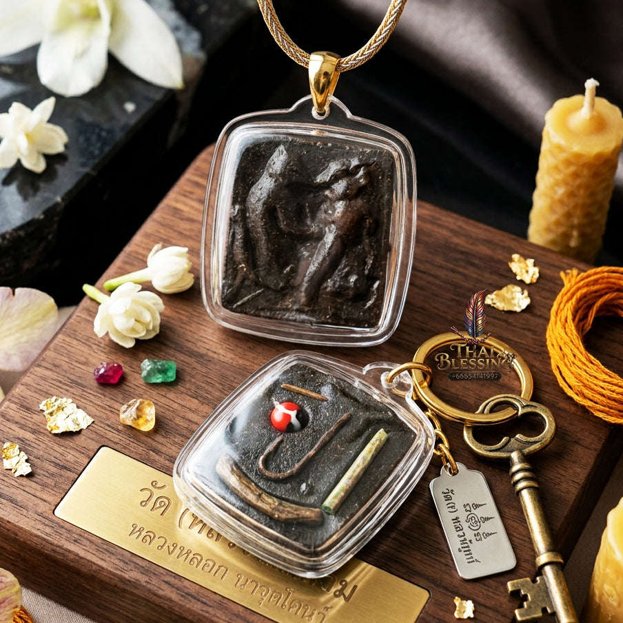 ✨ [The Primal Beast of Uncontrollable Desire: Master-Occult Edition] Sacred "Khu Inn Ma Duean Sip Song" (The Couple of the Twelfth-Month Dog) – Master-Blessed by Luang Pho Pun, Wat Pa Ban Sang (2019)