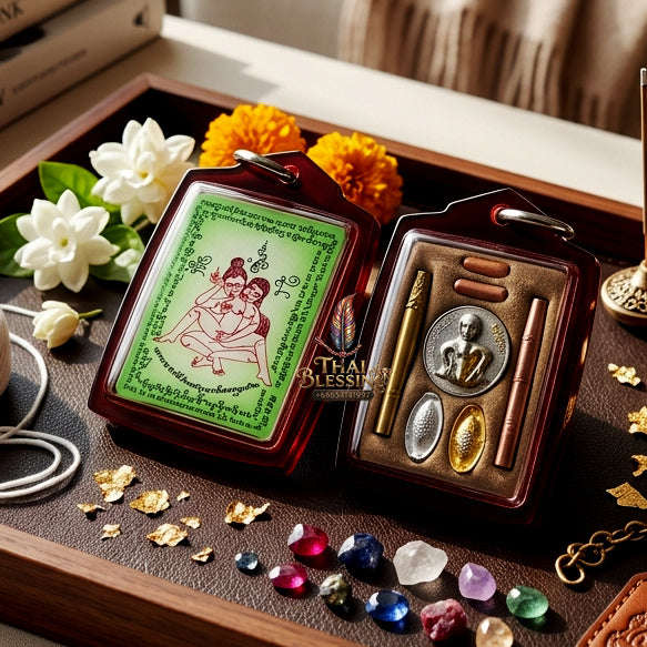 ✨ [The Sovereign of Infinite Allure: Master-Edition Locket] Sacred "Phaya The Krua" (The Lord of Universal Enticement) – Special "Green-Field" Master-Teacher Edition (Female-to-Female Attraction) – Master-Blessed by Achan Manit Techawaro (2021)