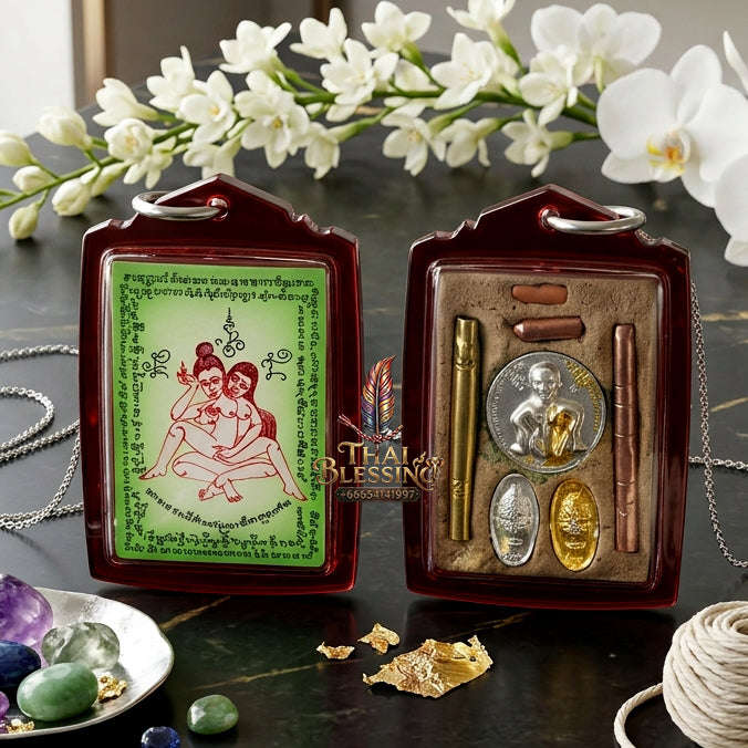 ✨ [The Sovereign of Infinite Allure: Master-Edition Locket] Sacred "Phaya The Krua" (The Lord of Universal Enticement) – Special "Green-Field" Master-Teacher Edition (Female-to-Female Attraction) – Master-Blessed by Achan Manit Techawaro (2021)