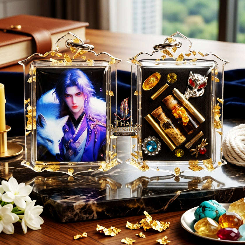 ✨ [The Sovereign of Infinite Allure: The 2025 "Jumbo" Master-Edition] Sacred "Male Fox Deity Locket" (The Nine-Tailed Fox King of Wealth & Dominance) – Special Jumbo Format – Master-Blessed by Kruba Baeng, Wat Ban Tanot (2025/2568)