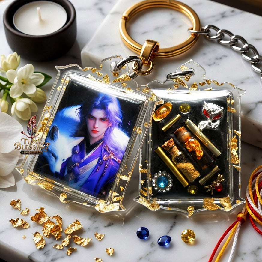 ✨ [The Sovereign of Infinite Allure: The 2025 "Jumbo" Master-Edition] Sacred "Male Fox Deity Locket" (The Nine-Tailed Fox King of Wealth & Dominance) – Special Jumbo Format – Master-Blessed by Kruba Baeng, Wat Ban Tanot (2025/2568)