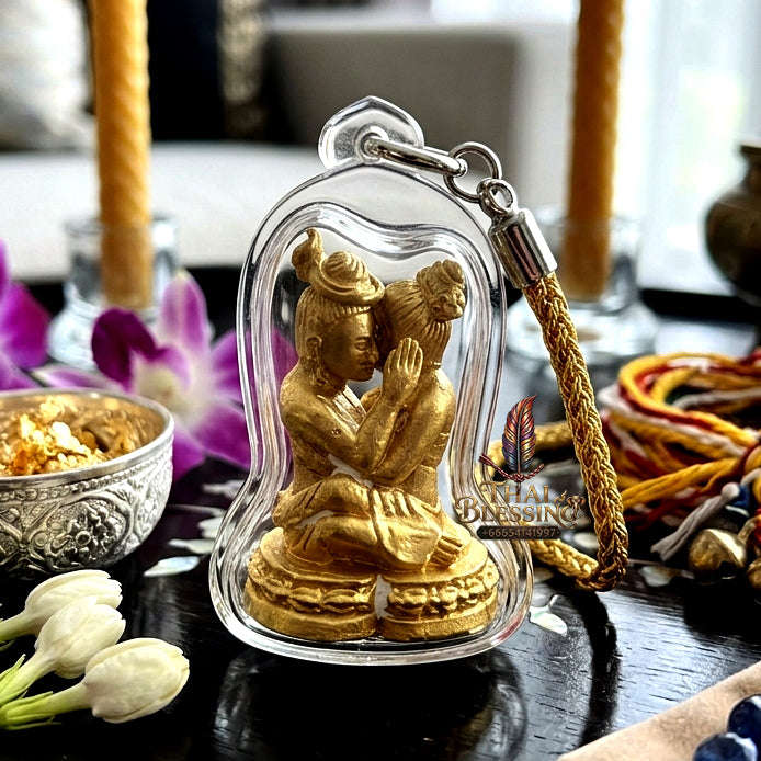 ✨ [The Sovereign of Infinite Attachment & Primal Passion] Sacred "Inn Khu Phukphan Kasan Sawat" (The Couple of Binding Desire) – Master-Edition: Bronze Alloy & Sacred Powder Blend – Ban Khum Thewa (2021)