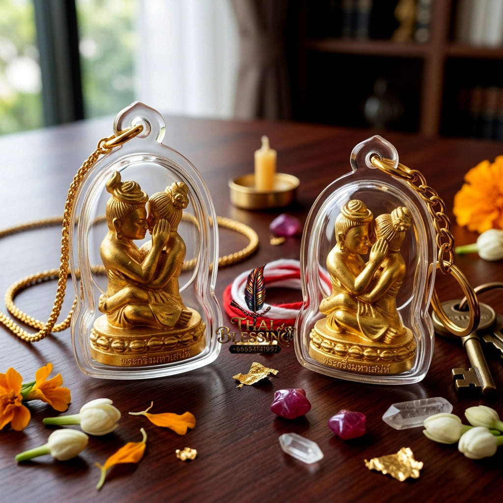 ✨ [The Sovereign of Infinite Attachment & Primal Passion] Sacred "Inn Khu Phukphan Kasan Sawat" (The Couple of Binding Desire) – Master-Edition: Bronze Alloy & Sacred Powder Blend – Ban Khum Thewa (2021)