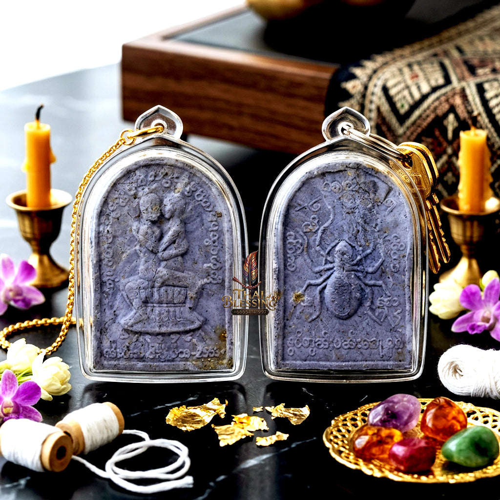✨ [The Sovereign of Infinite Attachment: The 2011 Master-Archive Edition] Sacred "Inn Khu Rak Luem Ngai" (The Couple of Eternal Oblivion) – Specialized Relic for Same-Sex Masculine Magnetism