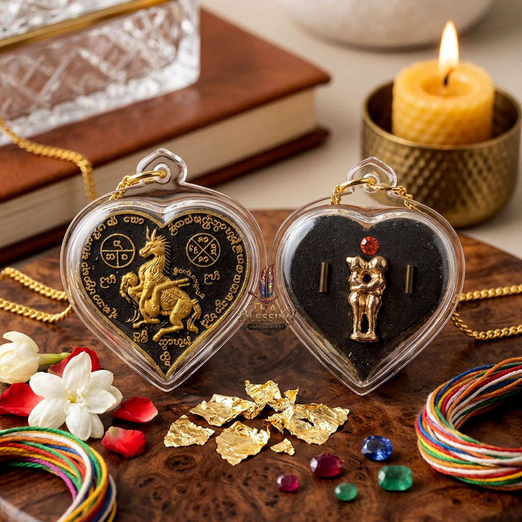 ✨ [The Sovereign of Infinite Desire & Romantic Mastery] Sacred "Ma Sep Nang" (The Horse-Maiden Union) – Special Edition: Sacred Herb-Infused & Gold-Leaf Touched – Master-Blessed by Ajarn Tong, Samnak Phutthakhun Yan Lanna (2017)