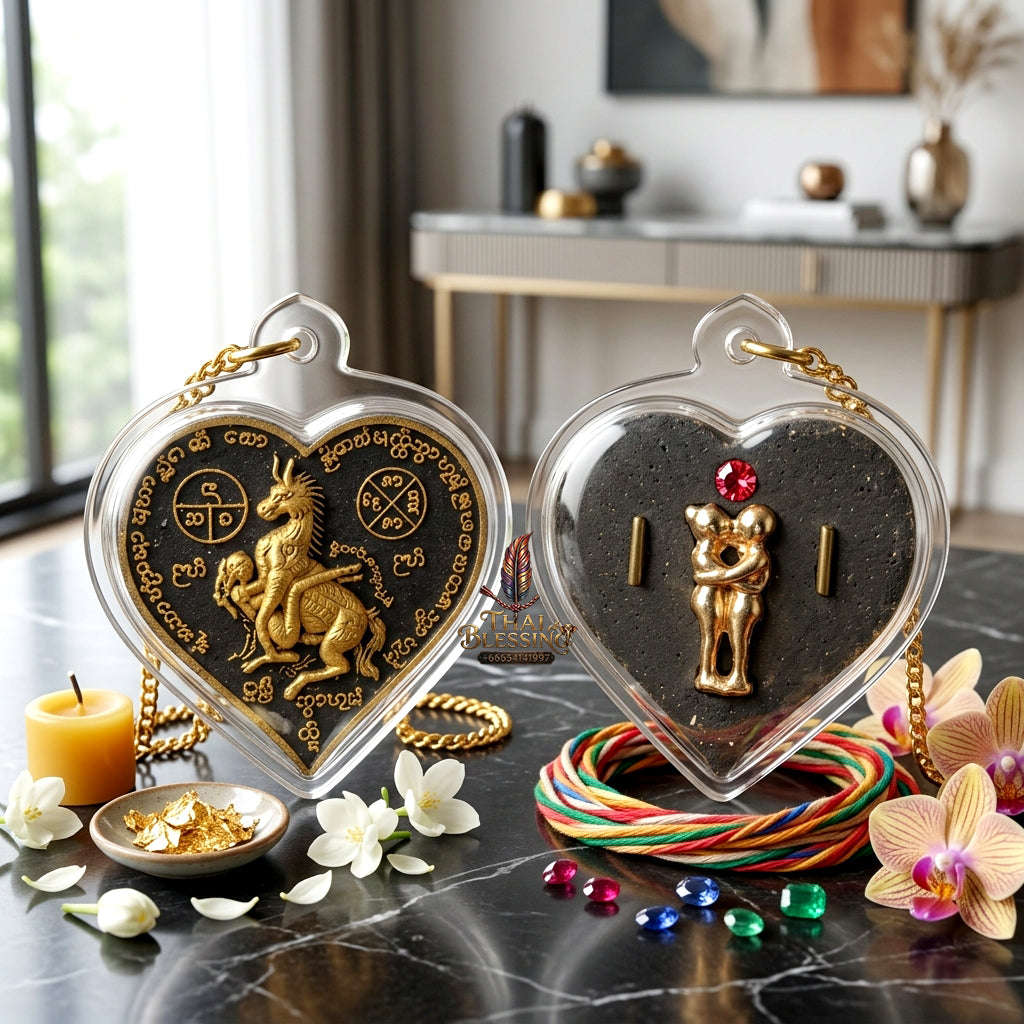 ✨ [The Sovereign of Infinite Desire & Romantic Mastery] Sacred "Ma Sep Nang" (The Horse-Maiden Union) – Special Edition: Sacred Herb-Infused & Gold-Leaf Touched – Master-Blessed by Ajarn Tong, Samnak Phutthakhun Yan Lanna (2017)