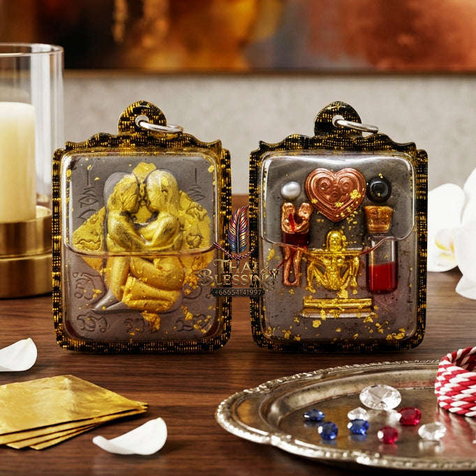 ✨ [The Sovereign of Infinite Magnetism: Master-Oil Edition] Sacred "Inn Khu Ruai Saneh" (The Couple of Abundant Charm) – Master-Blessed by Lersi Ruai Chak Phet (2019)