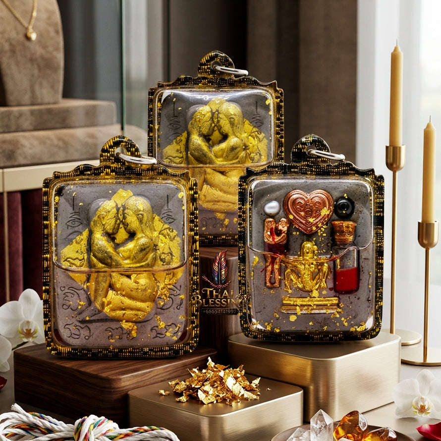 ✨ [The Sovereign of Infinite Magnetism: Master-Oil Edition] Sacred "Inn Khu Ruai Saneh" (The Couple of Abundant Charm) – Master-Blessed by Lersi Ruai Chak Phet (2019)