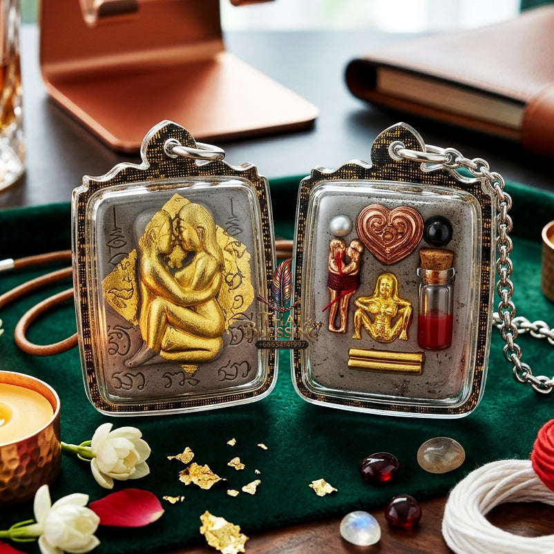 ✨ [The Sovereign of Infinite Magnetism: Master-Oil Edition] Sacred "Inn Khu Ruai Saneh" (The Couple of Abundant Charm) – Master-Blessed by Lersi Ruai Chak Phet (2019)